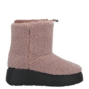 Fabiana Filippi Cozy Pink Faux Shearling Ankle Booties
